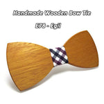 Handmade Bamboo Bow Tie, Plain, Choice of 15 Knot Colors