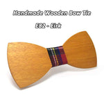 Handmade Bamboo Bow Tie, Plain, Choice of 15 Knot Colors