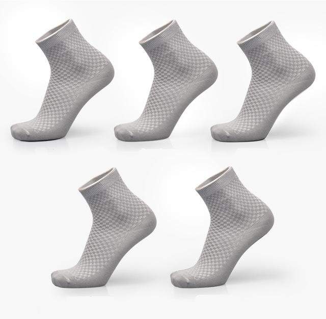 Bamboo Fiber Dress Socks, naturally odor-resistant, moisture resistant and antibacterial. Pack of 5, choice of 6 colors.