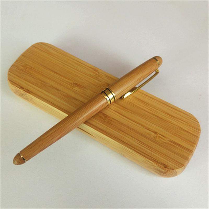 Elegant Bamboo Fountain Pen with Box