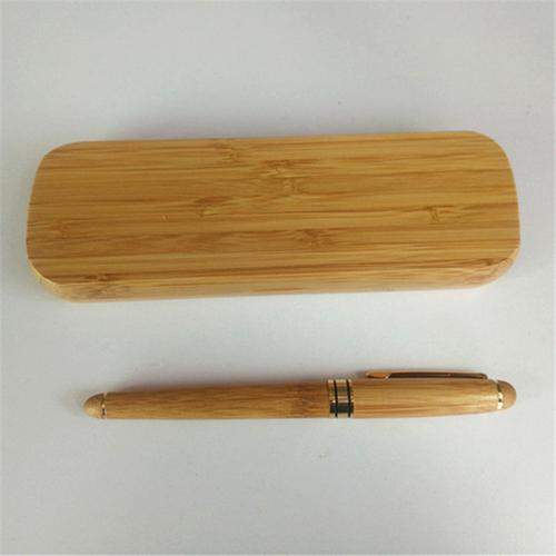 Elegant Bamboo Fountain Pen with Box