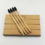 All-Natural Bamboo Toothbrush, Soft Charcoal-Infused Bamboo Bristles, Naturally Antibacterial/Antimicrobial, 12-Pack.