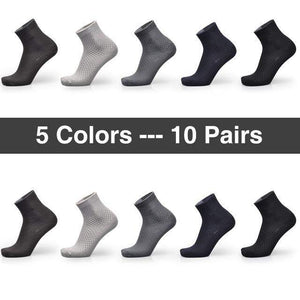 Bamboo Dress Socks, Naturally Anti-Odor, Antibacterial, and Superior Breathability. 10 Pair Pack, choice of 6 colors.