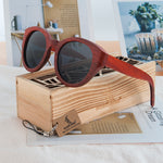 Handmade Bamboo Sunglasses, Redwood Finish, Polarized w/UV Protection