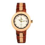 Handmade Ladies Dress Watch with Full Wooden Band and Luminescent Face, in Gift Box
