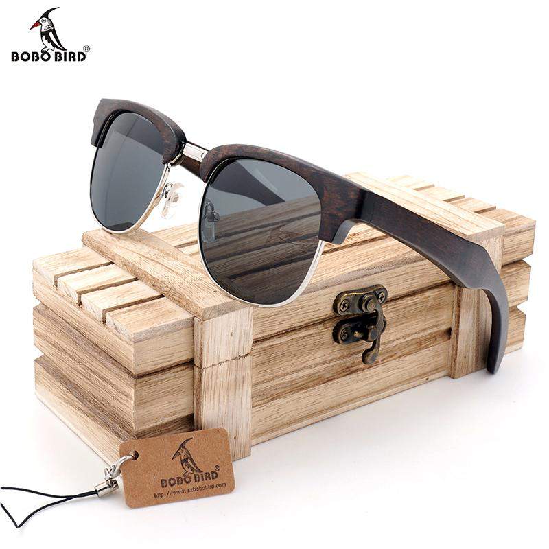 Handmade Bamboo Sunglasses, Polarized, UV-A/UV-B Protection. Comes in gift Box. Choice of 3 Frame/Lens Colors to choose from.