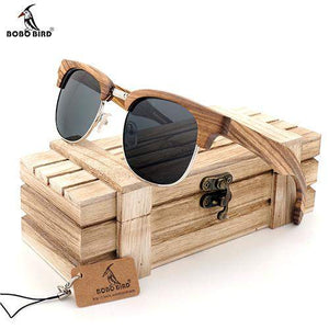 Handmade Bamboo Sunglasses, Polarized, UV-A/UV-B Protection. Comes in gift Box. Choice of 3 Frame/Lens Colors to choose from.
