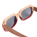 Handmade Bamboo Sunglasses, 2-Toned Frames, Polarized Lenses w/UV Protection, Choice of 2 Lens Colors