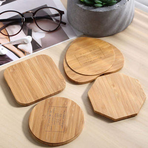 Bamboo Qi Wireless Charger For iPhone 8 and Samsung Galaxy Phones, 4 styles to choose from
