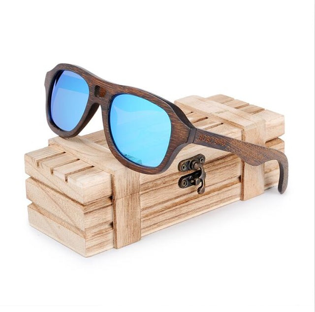 Handmade Bamboo Sunglasses Polarized with UV Protection, with Gift Box