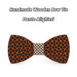 Handmade Bamboo Bow Tie, Spectacle Pattern, Choice of 3 Knot Colors