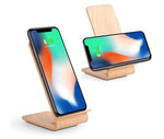 Bamboo Wireless Fast-Charging Stand For Iphone 8/8 Plus/X or any Qi-Compatible Phone
